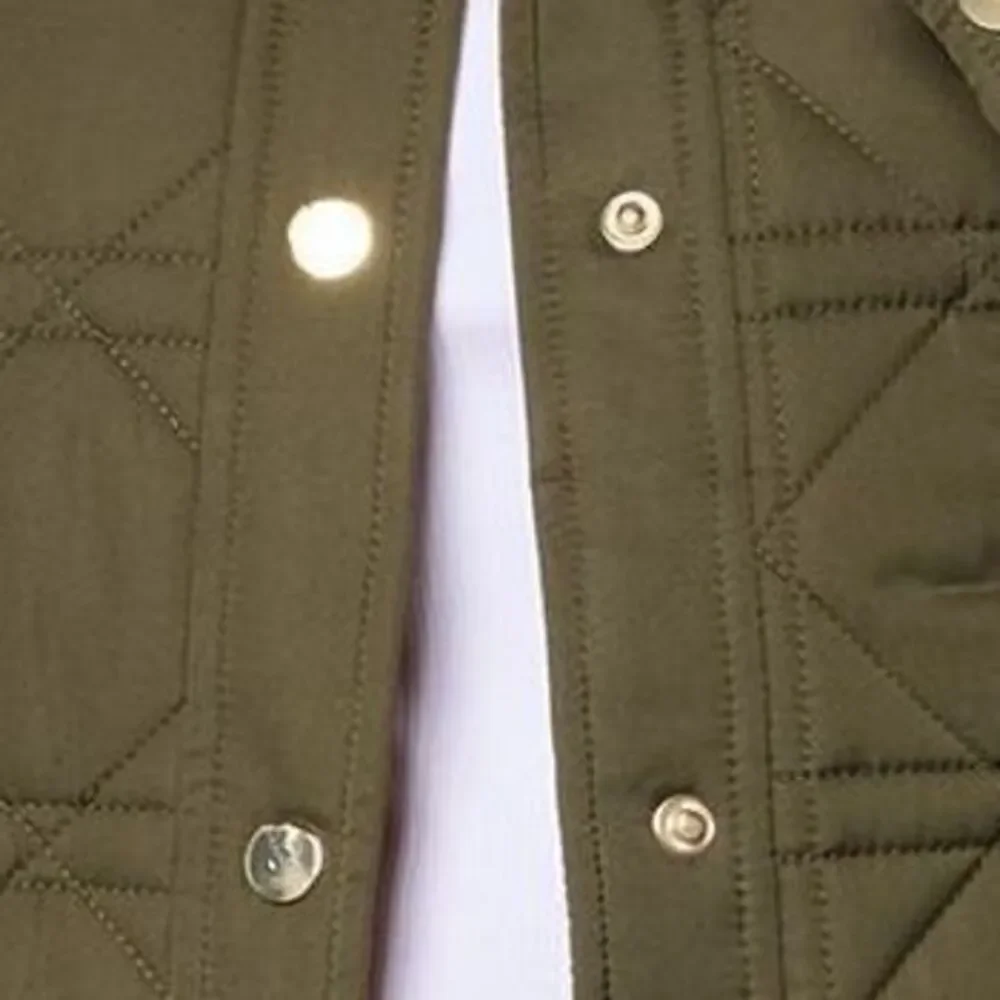 Belle by Kim Gravel Women's Plus Sz Jacket 5X Corduroy Collar Snap Green A708412 - Picture 2 of 4